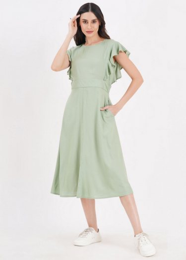 Butterfly Sleeve Dress