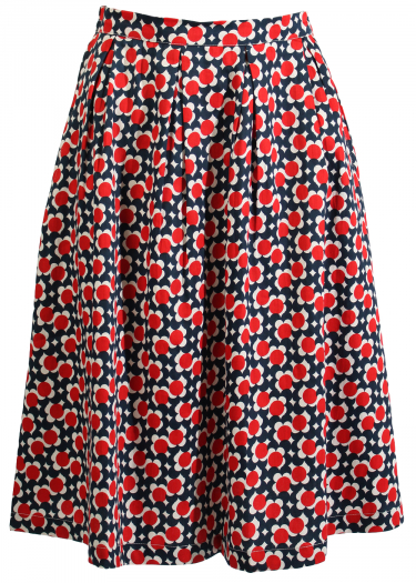 Printed Pleated Skirt
