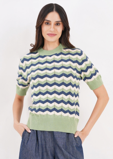 Chevron pattern knit