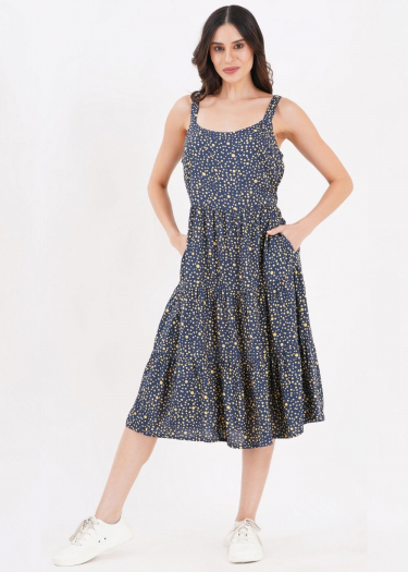 Strappy polka sun dress