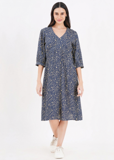 Abstract polka vn dress