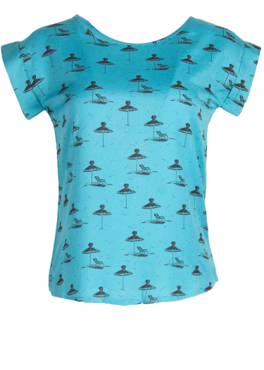 Circus Beach Print T-Shirt