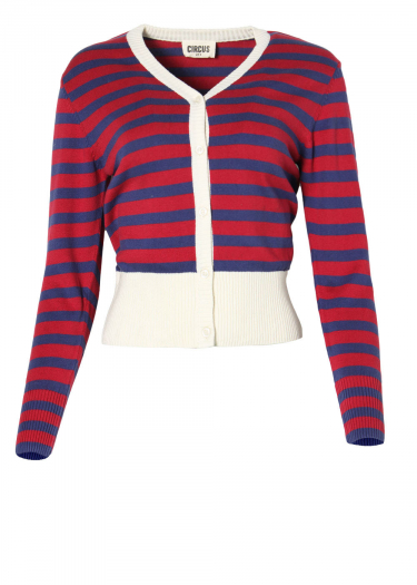 Contrast Stripe Cardigan