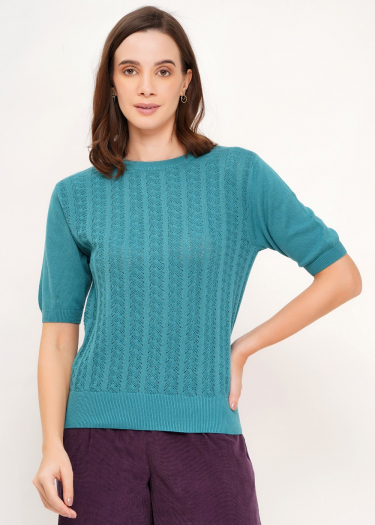 Jacquard plain knit