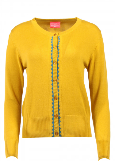Organic Cotton Trim Cardigan