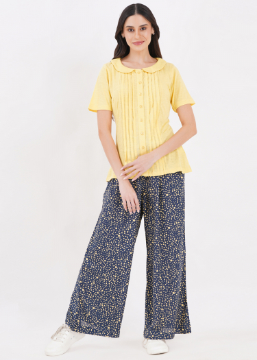 Peter pan solid blouse