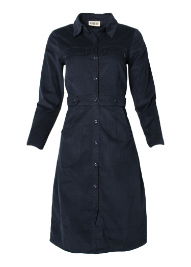 Pin cord shirt dress