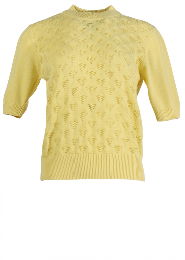 Short sleeve jacquard summer knit