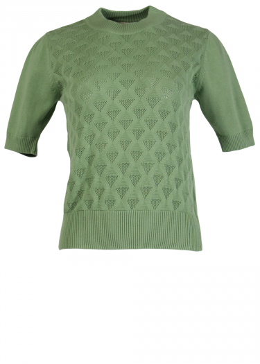 Short sleeve knitted top