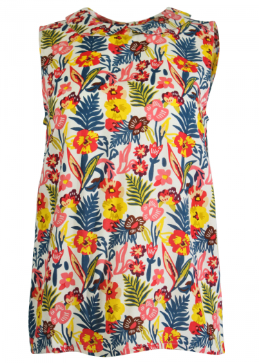 Sleeveless floral shirt