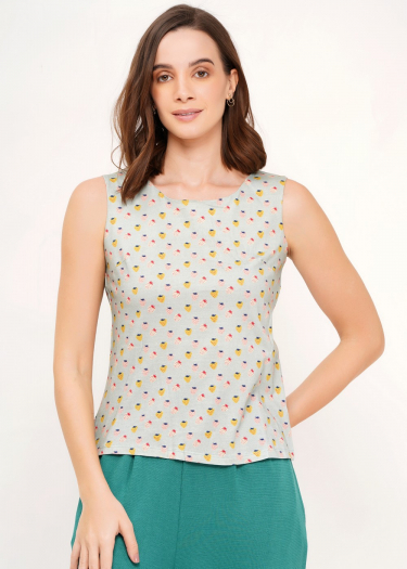Strawberry print vest