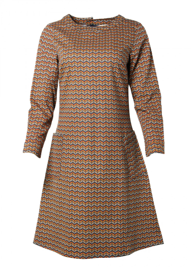 The Alma leaf Geo Print Dress