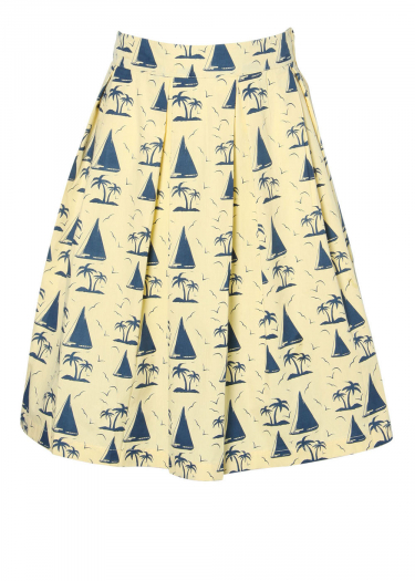 The Anita Sail Print Skirt
