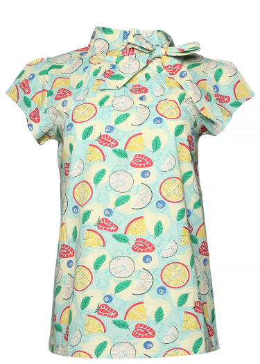 The Anna lemonade print blouse