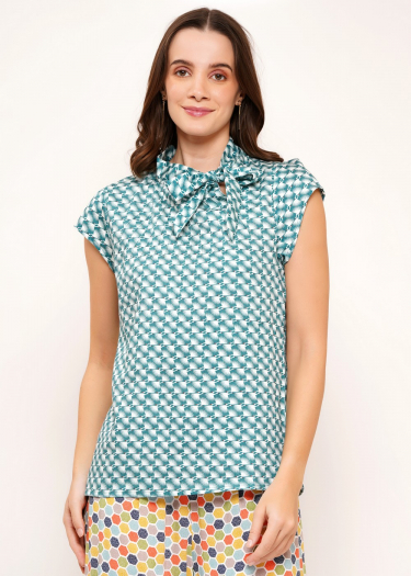 The Anna swan Print Blouse