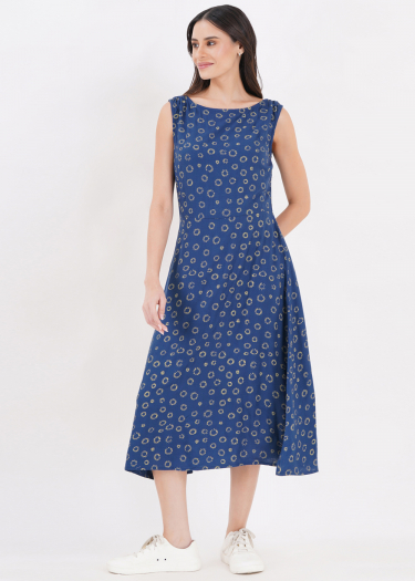 The Helena polka midi dress