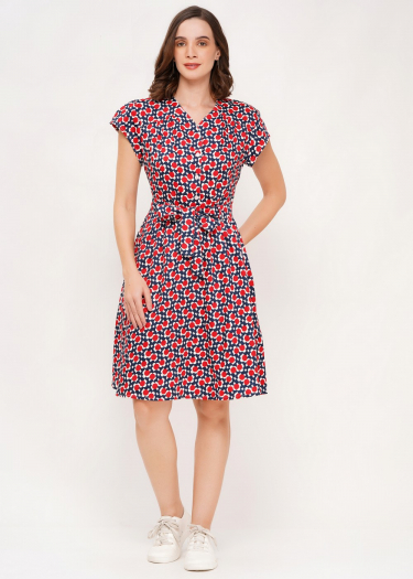 The Ingrid geo floral Dress