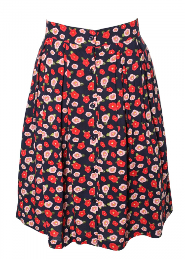 The Tilde rose print skirt