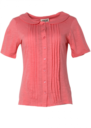 Peter pan solid blouse