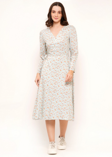 Sustainable Rayon Midi Wrap Dress