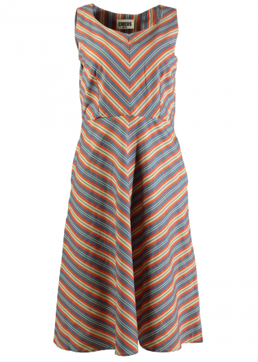 V-neck stripe dress