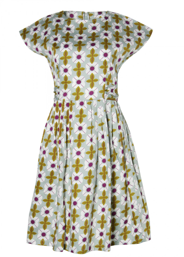 The Loretta Floral Tile Print Dress