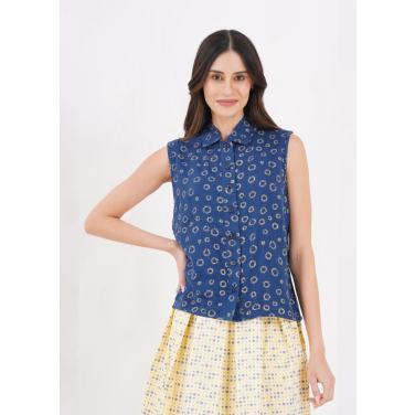 Pam sleeveless abstract shirt