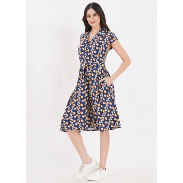 The Ava oval print shirt Dress