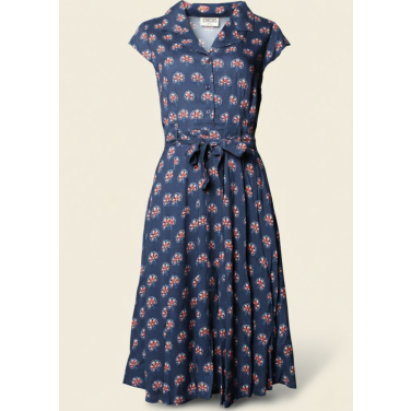 The Ava midi geo feather Dress