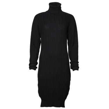 Polo Neck Knit Dress
