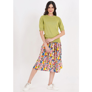 Short sleeve knitted top