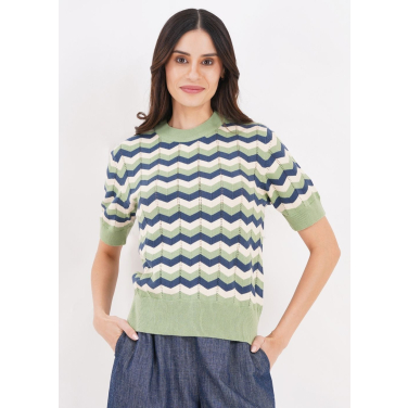 Chevron pattern knit