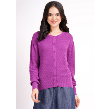 Fine-Knit pointelle Cardigan