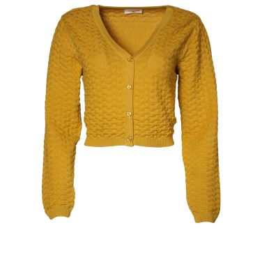 Fine-Knit Textured Cardigan