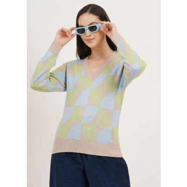 V-Neck Long Sleeves Knit