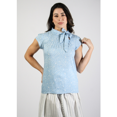 Anna abstract polka print top