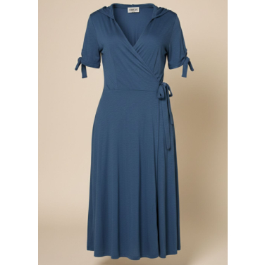 Cora cotton slub wrap dress