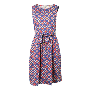 Fit &amp; Flare geo print Dress