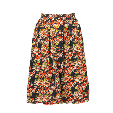 Floral print pleated skirt