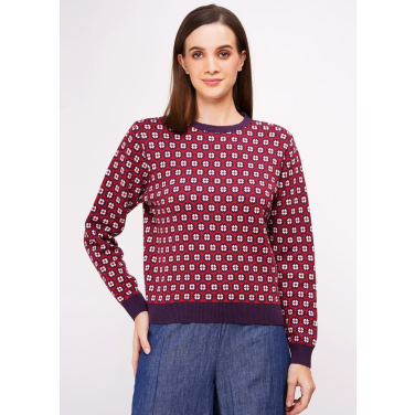 Geo Pattern Knitted Jumper