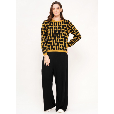 Geometric Pattern Knitted Jumper