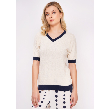 Maeve V-neck knit top
