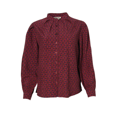 Mandarin Collar Printed Shirt