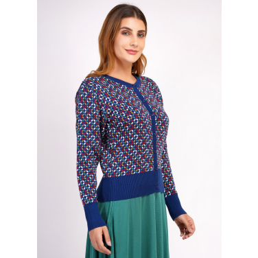 Millie geo pattern Knitted Cardigan