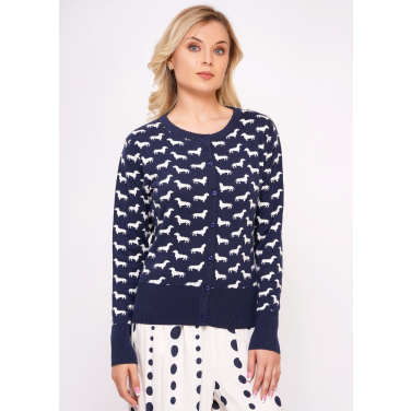 Millie geometric dog cardigan