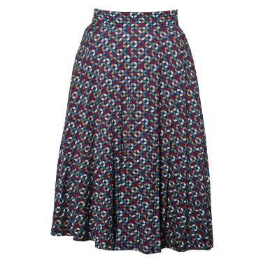 Retro Geometric Print Skirt
