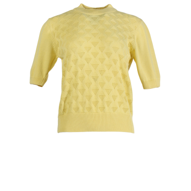 Short sleeve jacquard summer knit