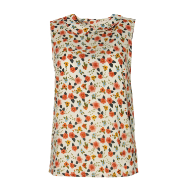 Sleeveless floral shirt