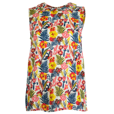 Sleeveless floral shirt