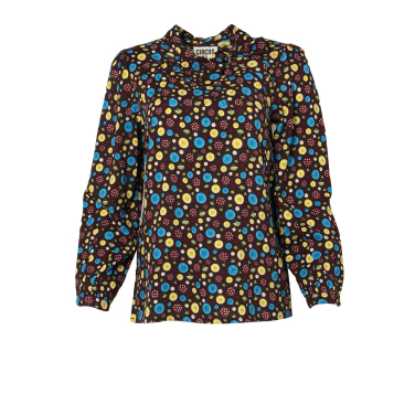 The Anna button print blouse